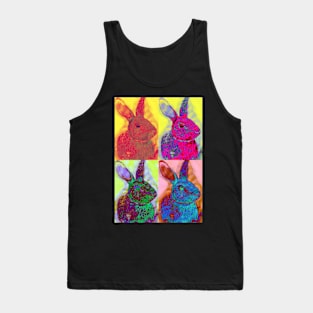 Pop Art Neon Rabbits Tank Top